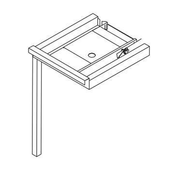 Kromo K25 Szögletes rakodó asztal kosárbehúzó rendszerrel kiegészítve