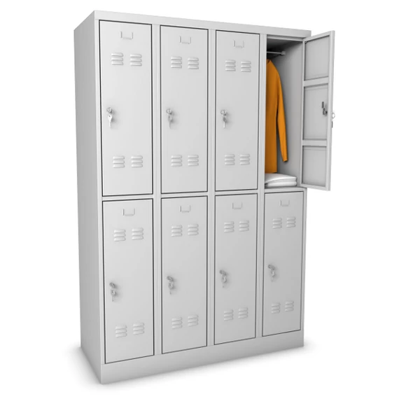 KÖRÖS SZTÁR 4/8 osztott öltözőszekrény