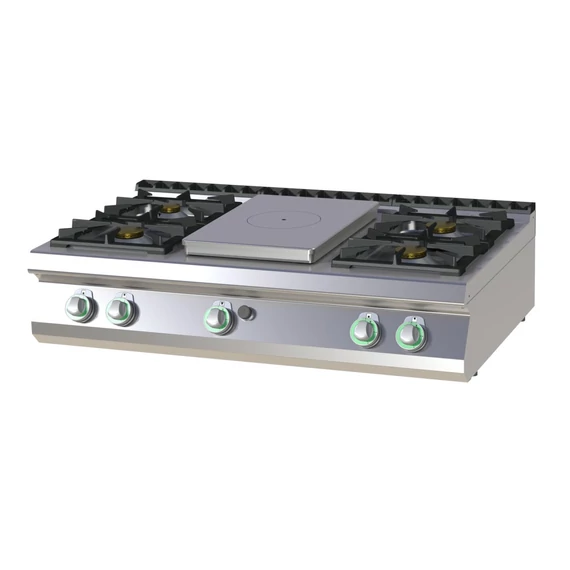 RM Gastro STPS 7012 G Gáztűzhely 4 db égővel, francialappal