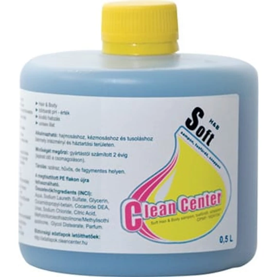 Clean Center Soft Hair & Body folyékony szappan 0,5 liter