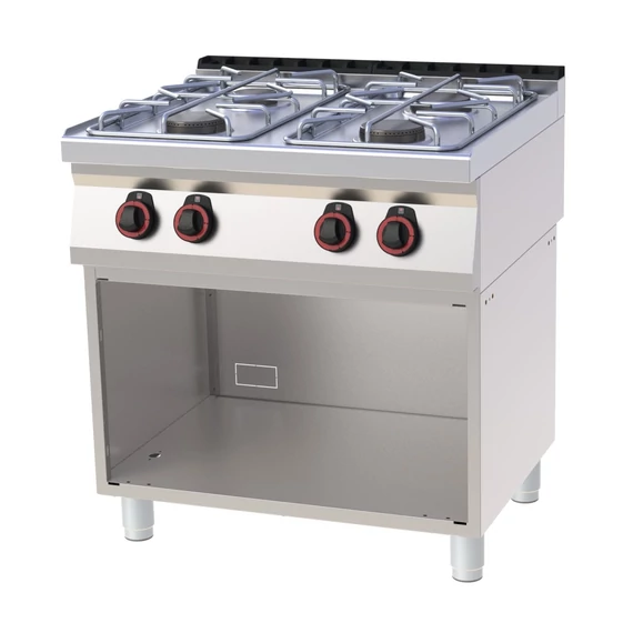 RM Gastro REDFOX SPB 70/80 G Álló Gáztűzhely 4 égővel