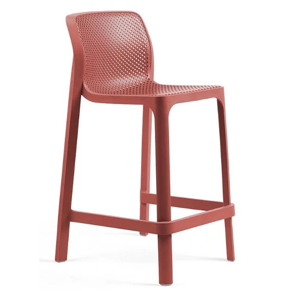 NARDI NET STOOL MINI Bárszék korall piros színben