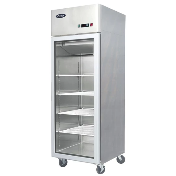 YCF 9401 400 literes, álló hűtőszekrény üveg ajtóval, ventilációs hűtéssel