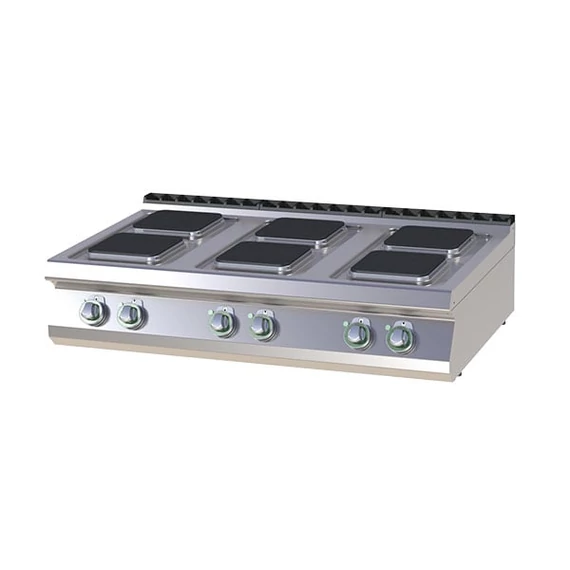 RM Gastro SPQ 7012 E Elektromos tűzhely 6 db szögletes főzőlappal