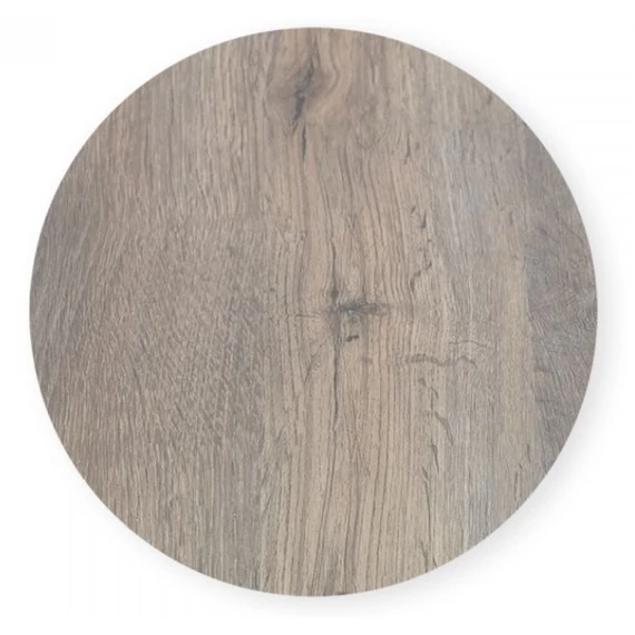 NARDI HPL 80 cm, kör alakú asztallap legno szürke színben, fa mintázattal