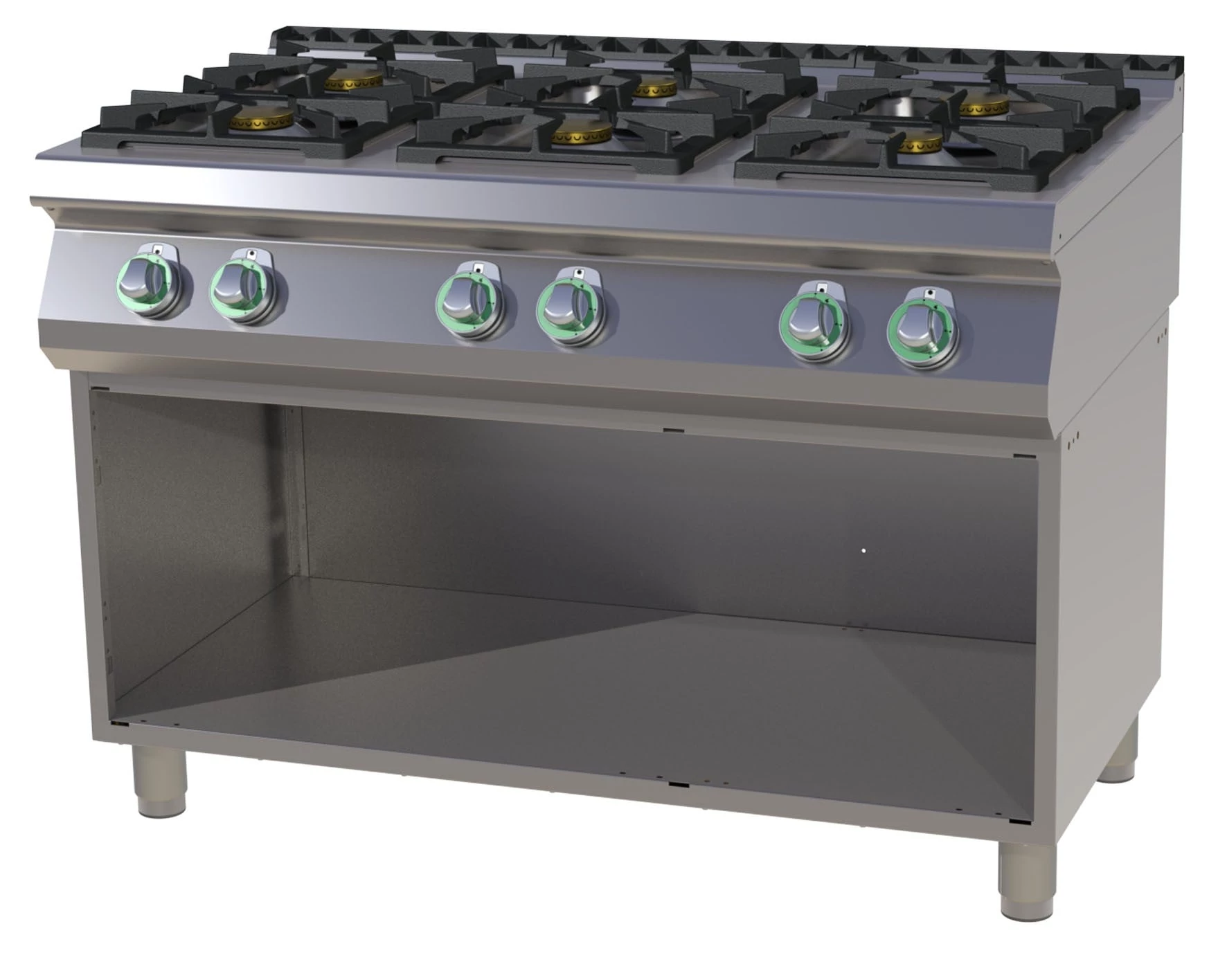 RM Gastro SPS 7120B G Gáztűzhely 6 égővel