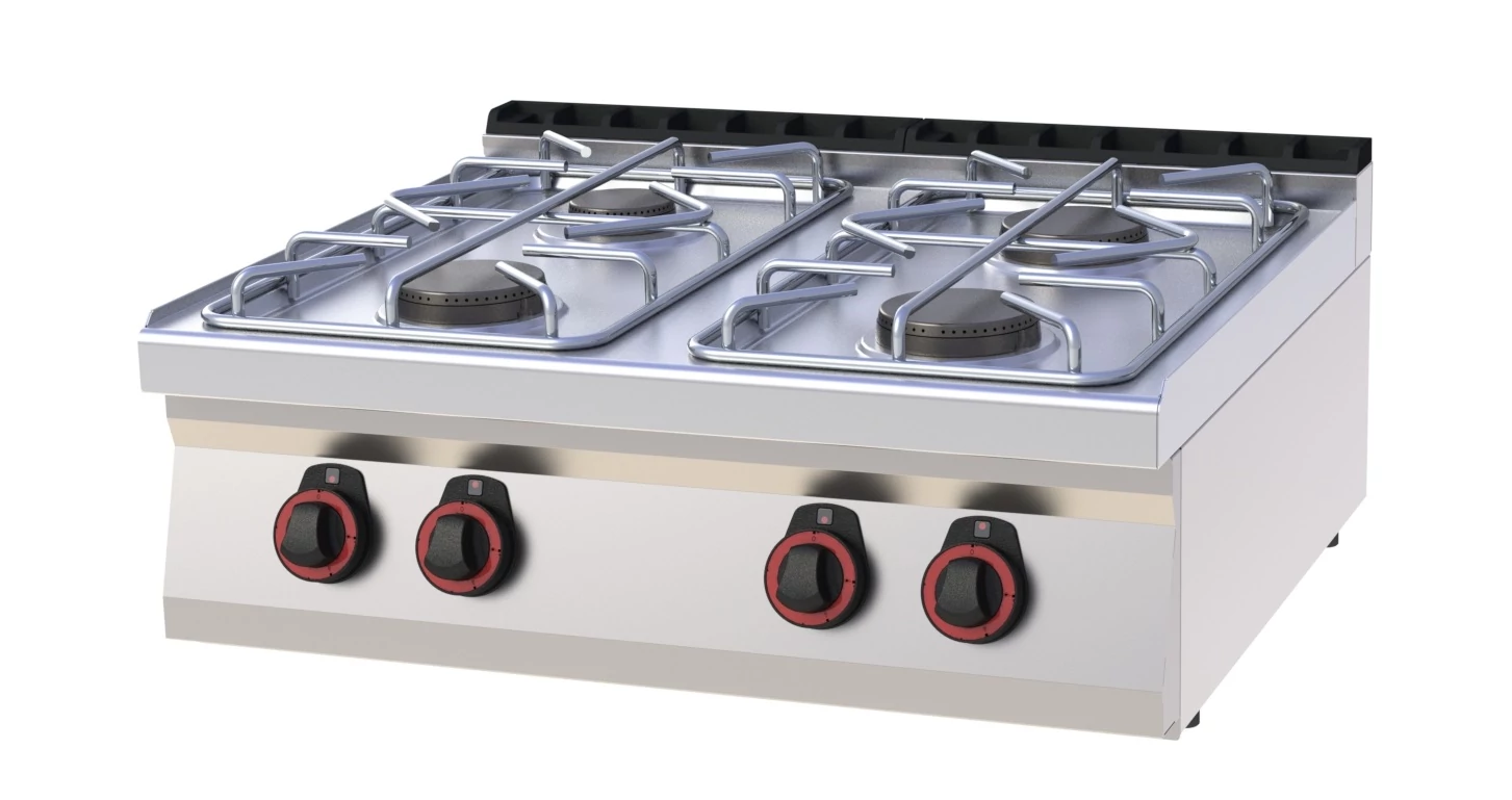 RM Gastro REDFOX SPB 70/08 G Gáztűzhely 4 égővel