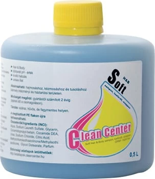Clean Center Soft Hair & Body folyékony szappan 0,5 liter