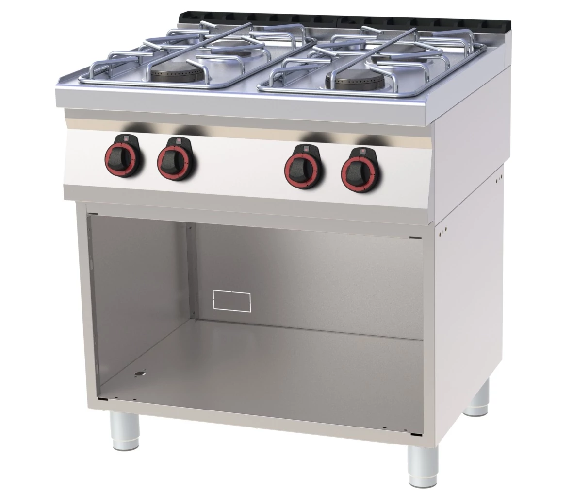 RM Gastro REDFOX SPB 70/80 G Álló Gáztűzhely 4 égővel