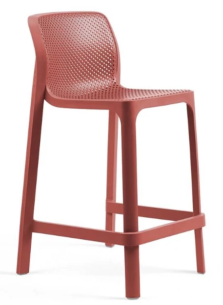 NARDI NET STOOL MINI Bárszék korall piros színben