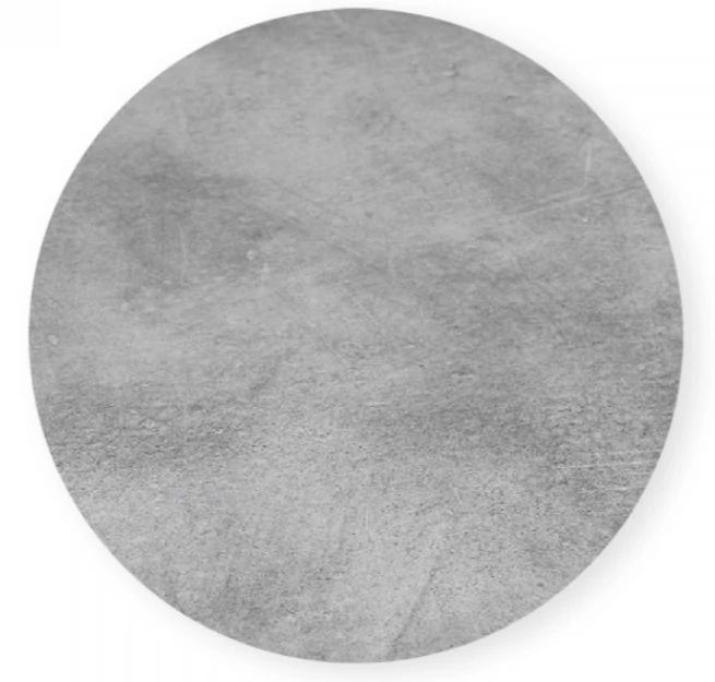 NARDI HPL 80 cm, kör alakú asztallap beton szürke színben