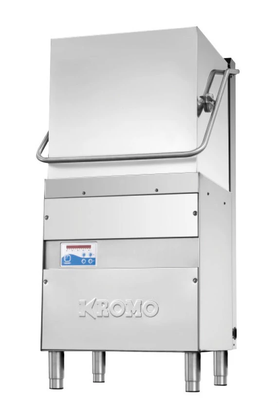 Kromo HOOD 110-I TDA Átfutórendszerű tányérmosogató gép 3 elektromos programmal és beépített vízlágyítóval