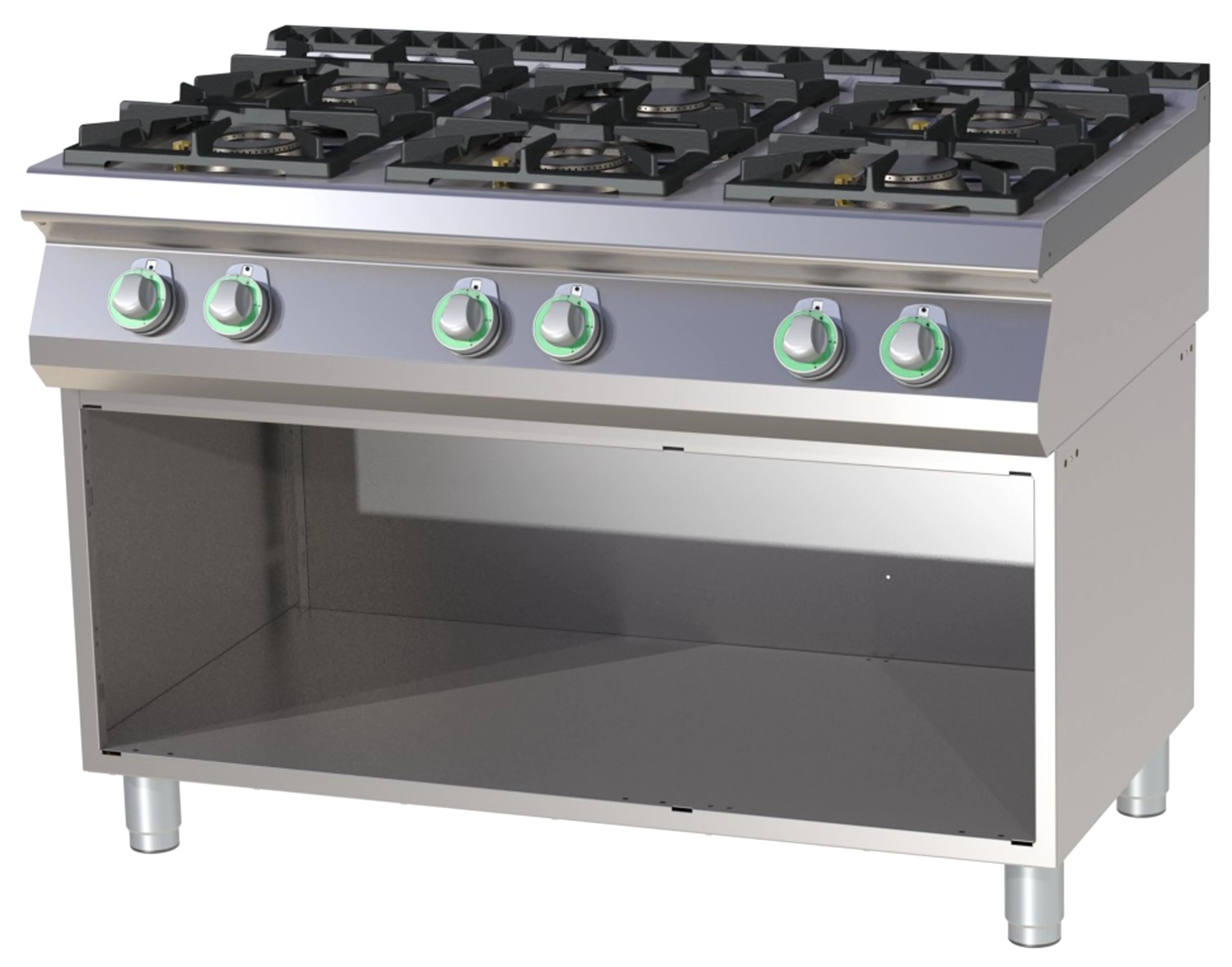 RM Gastro SP 7120 G Gáztűzhely 6 égővel