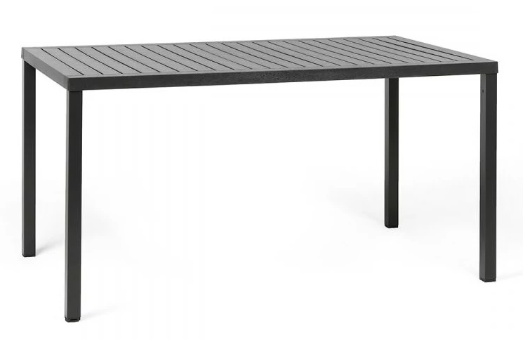 NARDI CUBE 140x80 kerti asztal antracit szürke színben