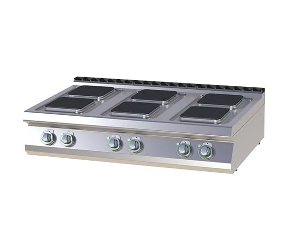 RM Gastro SPQ 7012 E Elektromos tűzhely 6 db szögletes főzőlappal