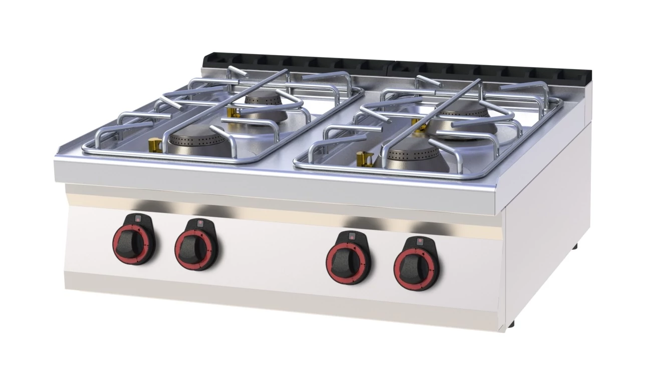 RM Gastro REDFOX SP 70/08 G Gáztűzhely 4 égővel