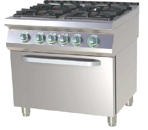 RM Gastro SPT 780/21 GE Gáztűzhely 4 égővel, elektromos sütővel