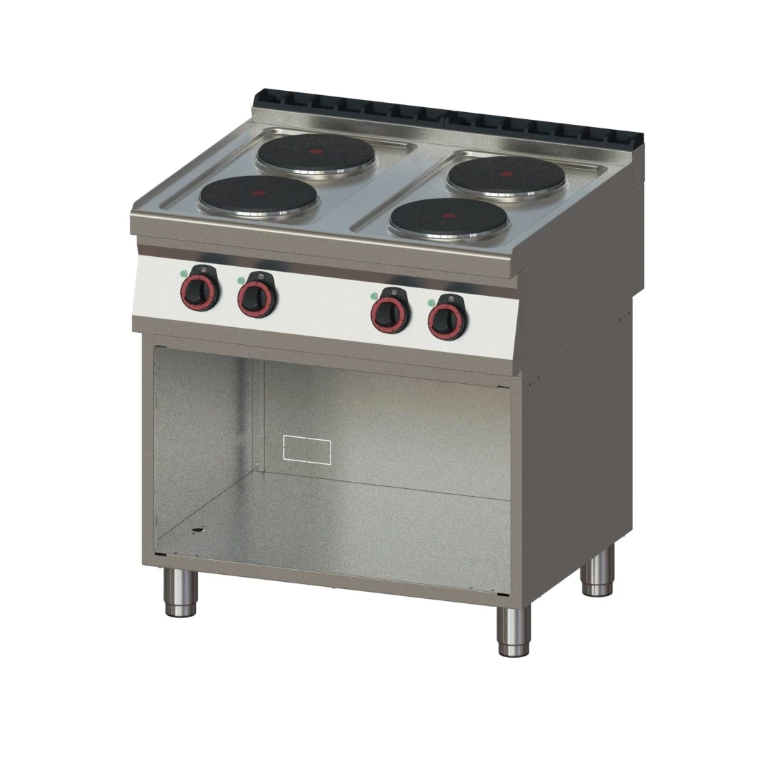 RM Gastro REDFOX SP 70/80 E Álló, elektromos tűzhely 4 db kör alakú főzőlappal