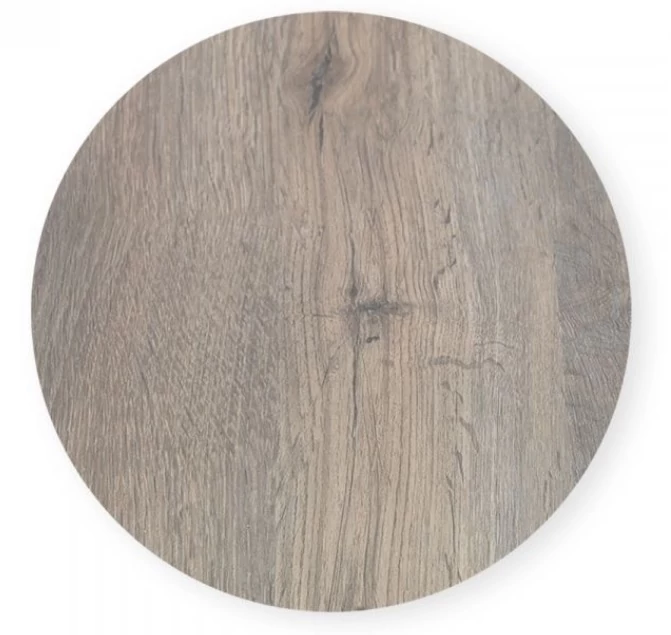 NARDI HPL 60 cm, kör alakú asztallap legno szürke színben, fa mintázattal