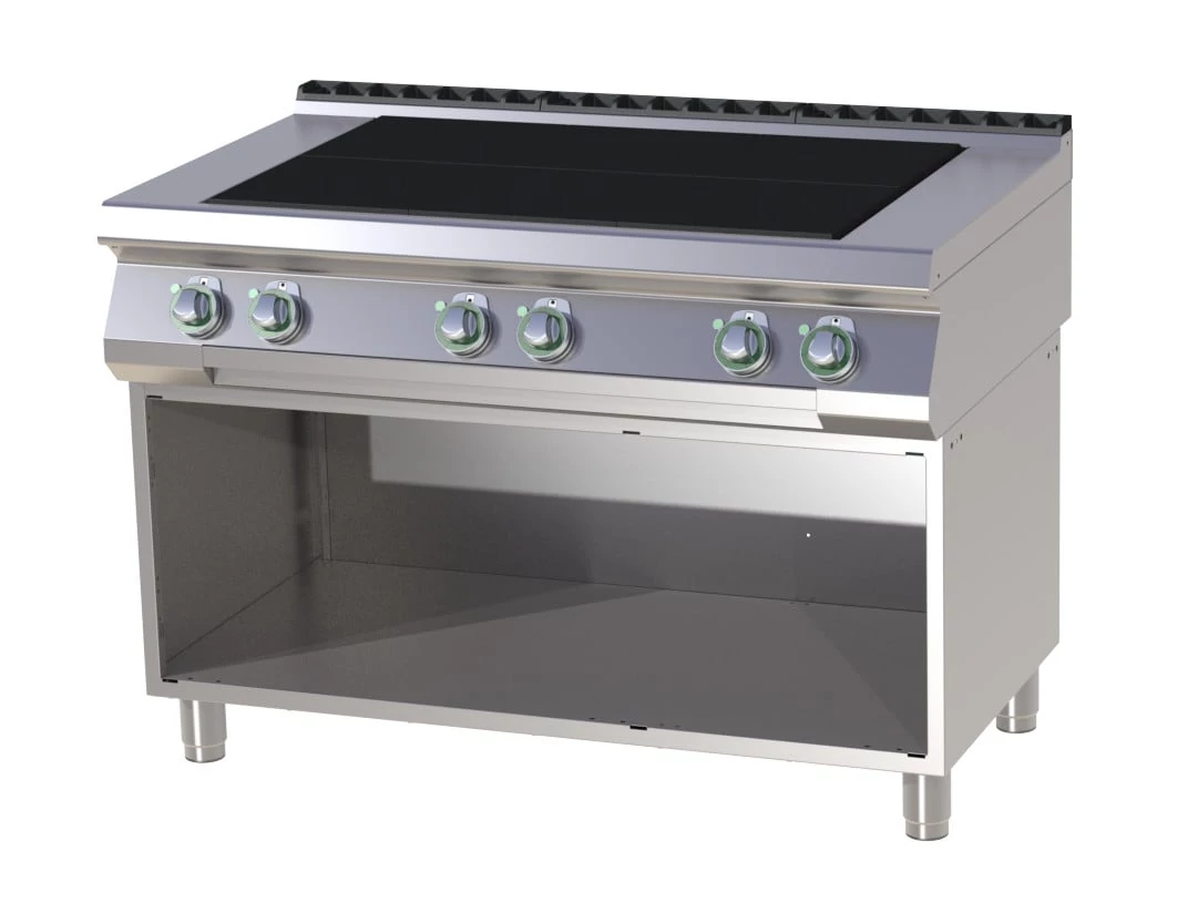 RM Gastro SPL 7120 E Elektromos tűzhely 6 db süllyesztett, nagy teljesítményű, szögletes főzőlappal