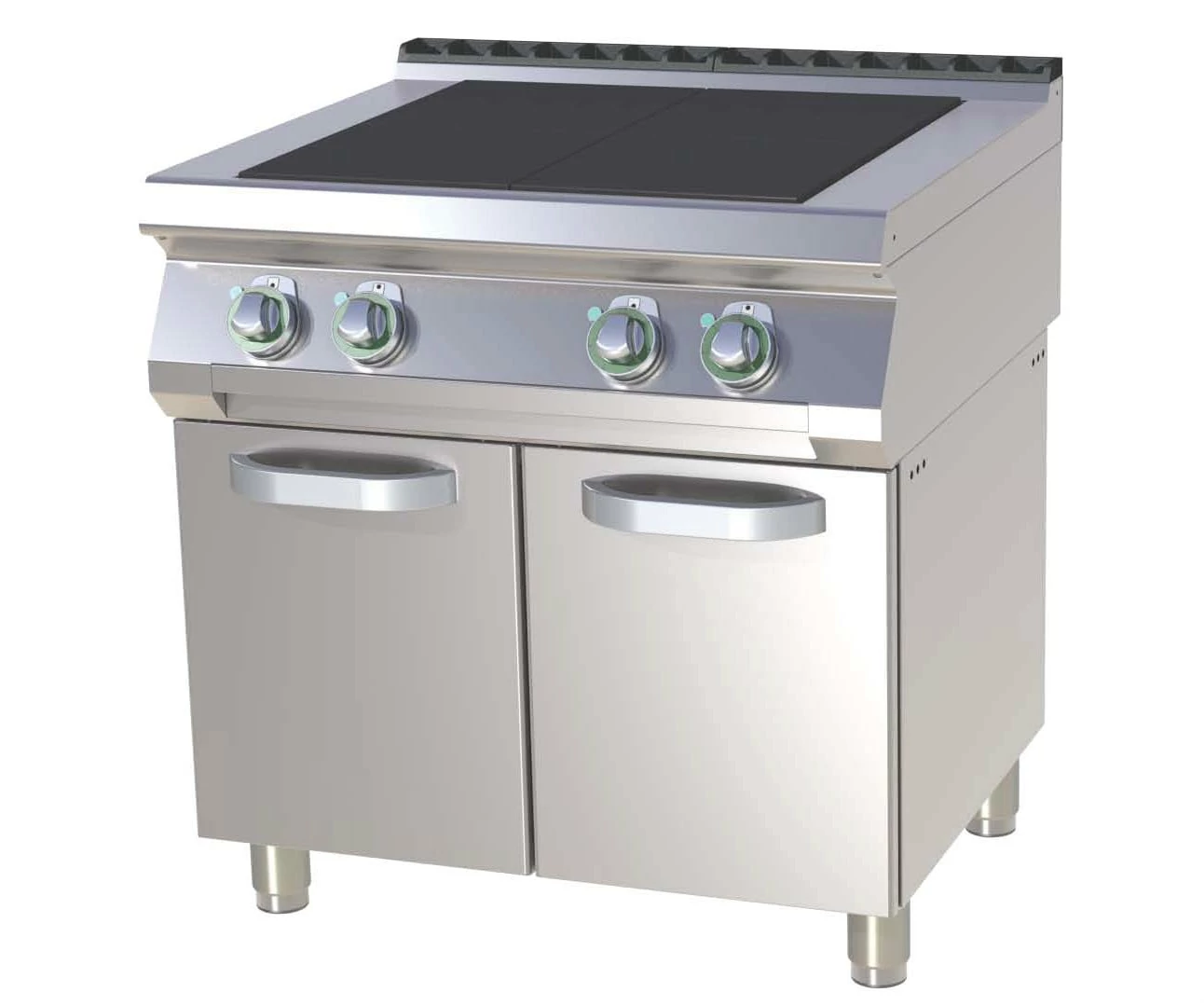RM Gastro SPL 780 E Elektromos tűzhely 4 db süllyesztett, nagy teljesítményű, szögletes főzőlappal